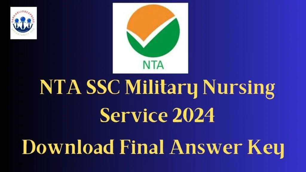 NTA SSC Military Nursing Service 2024