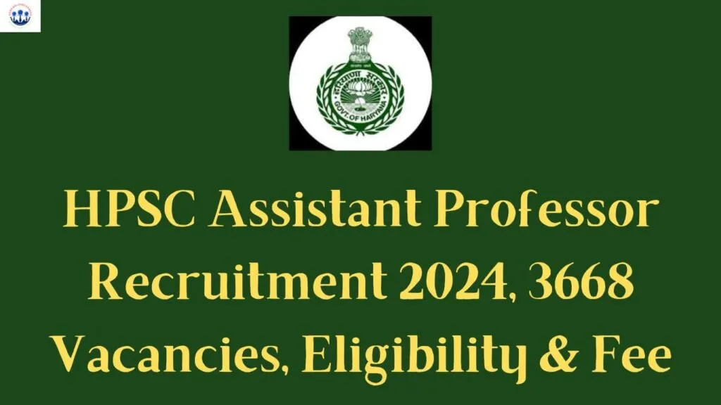 HPSC Assistant Professor Recruitment 2024