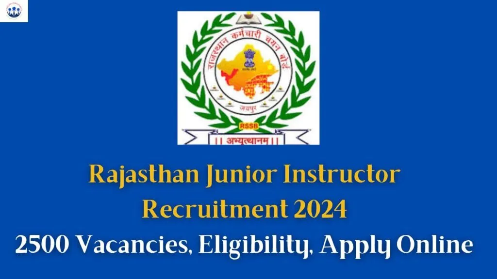 Rajasthan Junior Instructor Recruitment 2024
