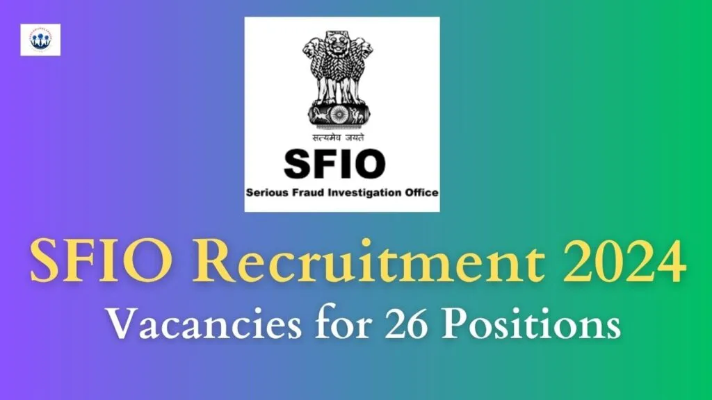 SFIO Recruitment 2024
