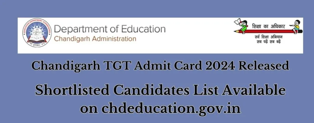 Chandigarh TGT Admit Card 2024