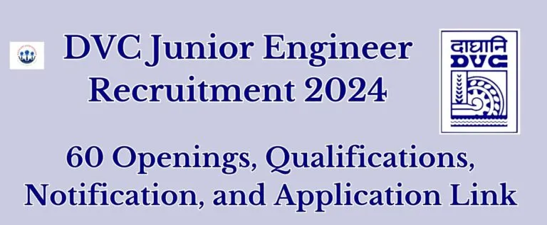 DVC Junior Engineer Recruitment 2024