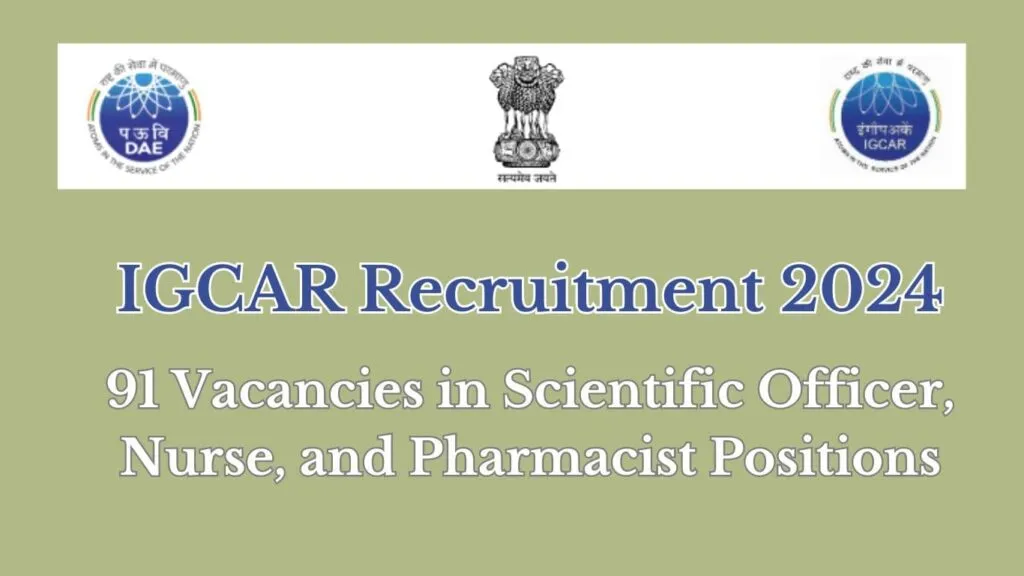 IGCAR Recruitment 2024