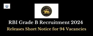 RBI Grade B Recruitment 2024