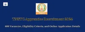 TNSTC Apprentice Recruitment 2024