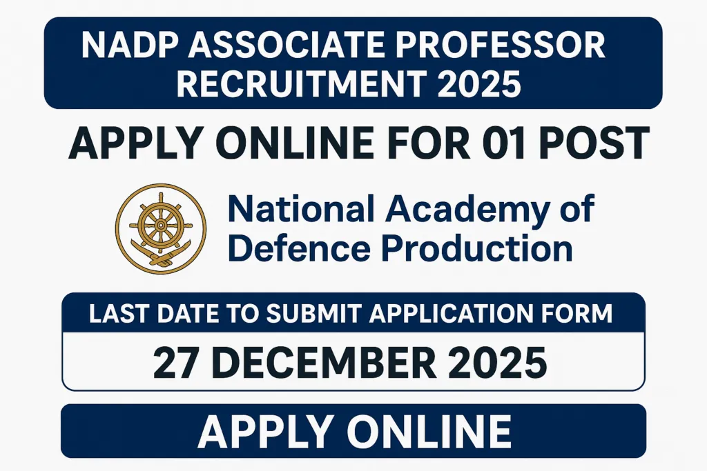NADP Associate Professor Recruitment 2025