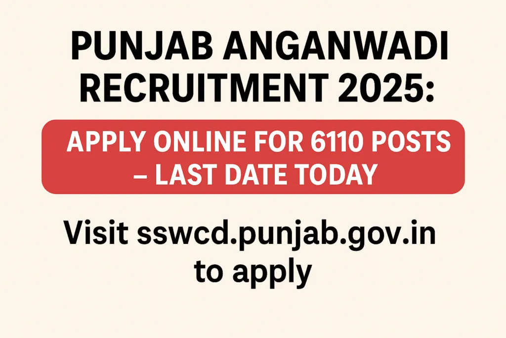 Punjab Anganwadi Recruitment 2025