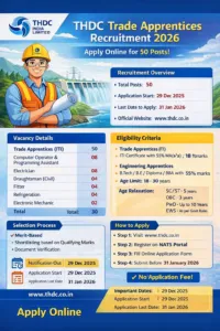 THDC Trade Apprentices Recruitment 2026