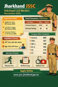 Jharkhand JSSC Kakshapal (Jail Warder) Recruitment 2026