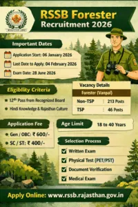RSSB Forester Recruitment 2026